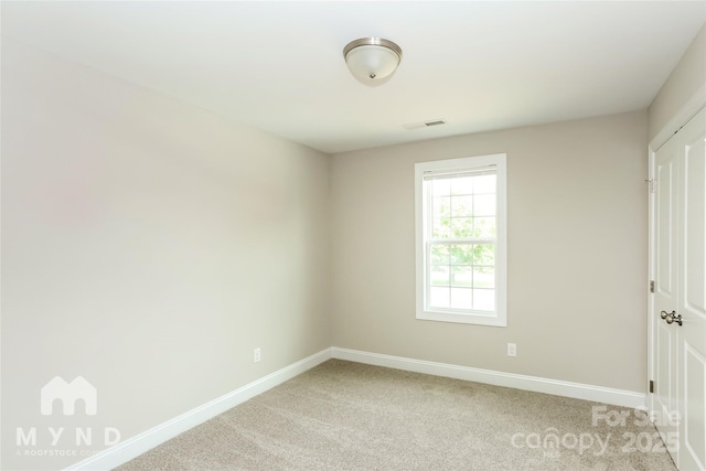 view of carpeted empty room