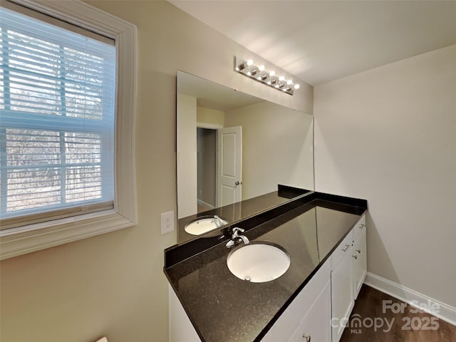 bathroom featuring vanity