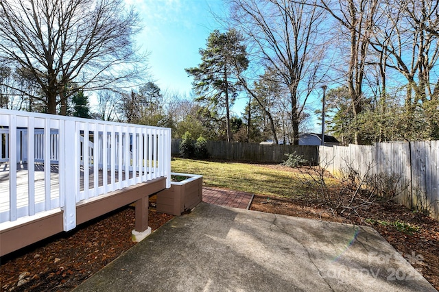 exterior space featuring a wooden deck