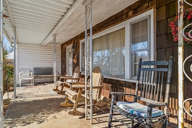 view of patio with a porch