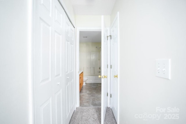 1748 Pergola Pl, Charlotte, NC 28213 - corridor featuring carpet floors