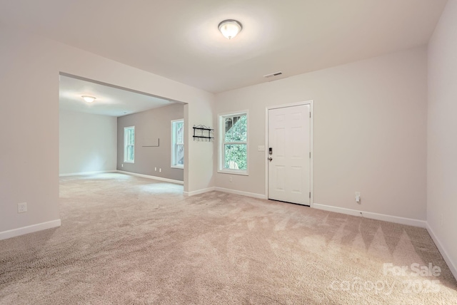 2864 Park Ridge Blvd, Rock Hill, SC 29732 - foyer entrance featuring light colored carpet, baseboards, and plenty of natural light