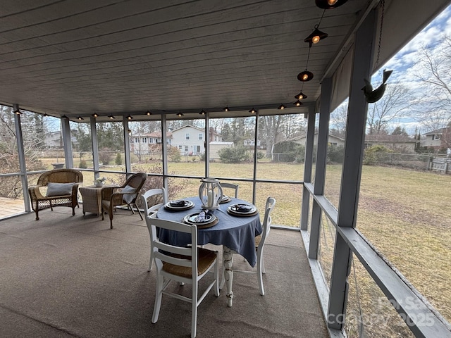 view of sunroom / solarium