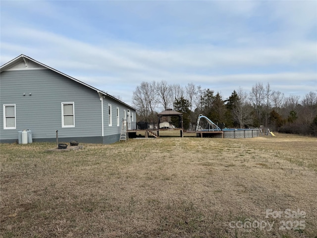 view of yard featuring a gazebo