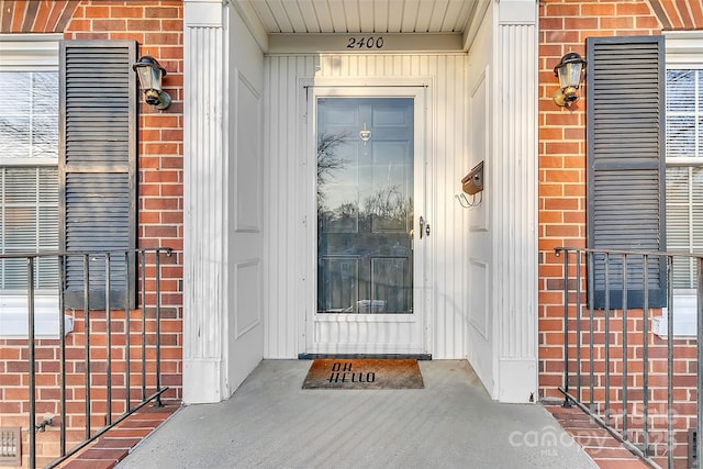 view of doorway to property