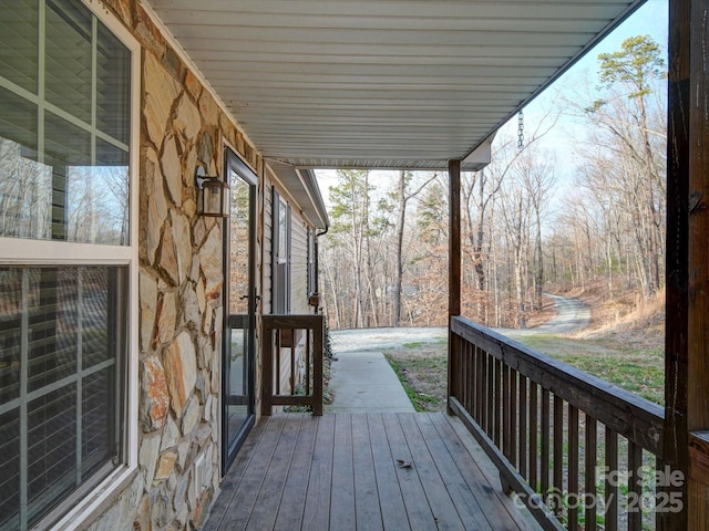 view of wooden terrace