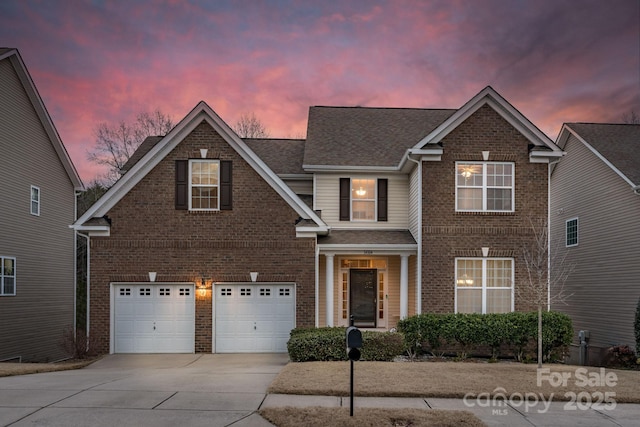 view of front of house featuring a garage