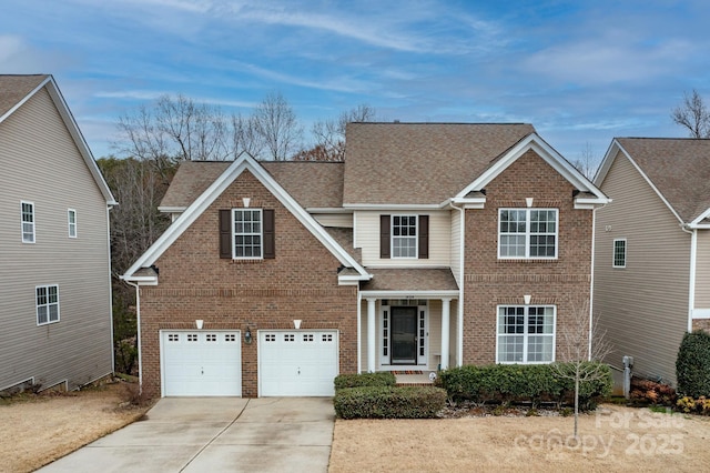 view of front of home featuring a garage