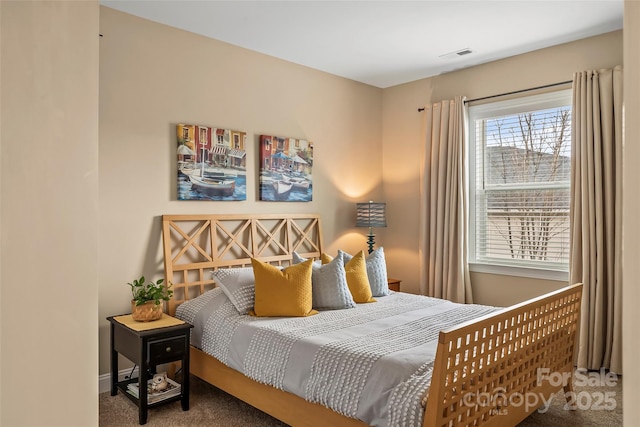 view of carpeted bedroom