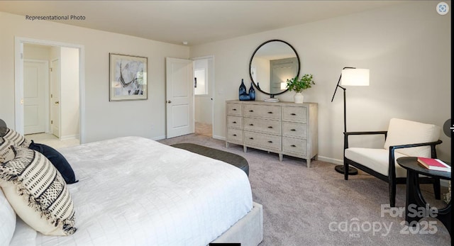 view of carpeted bedroom