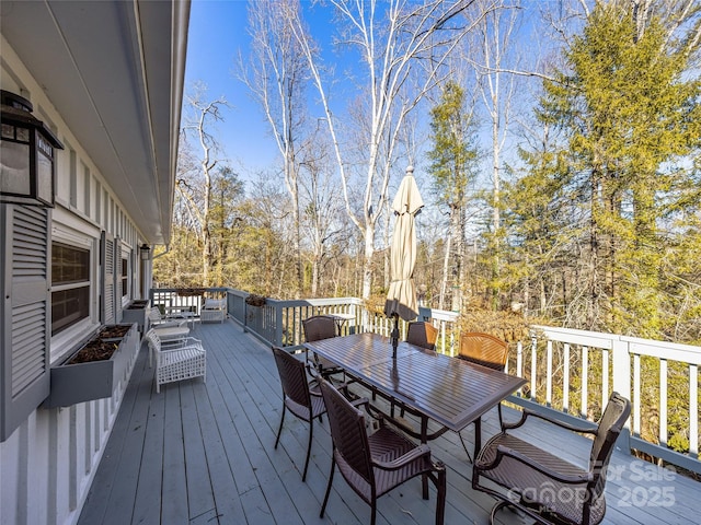 view of wooden deck