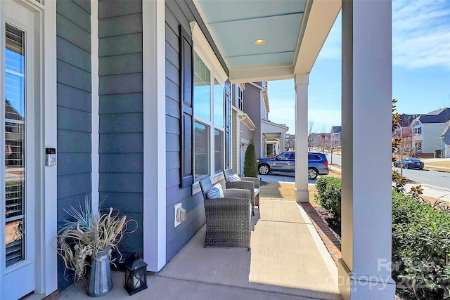 view of patio with covered porch