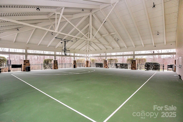 view of sport court featuring basketball court