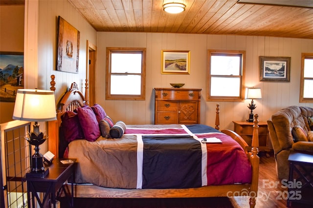 77 Nash Trl, Bryson City, NC 28713 - bedroom featuring wood ceiling and wood-type flooring