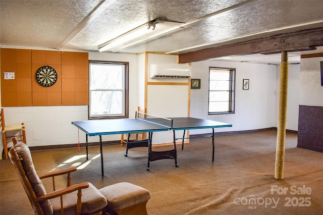 77 Nash Trl, Bryson City, NC 28713 - playroom featuring concrete flooring and a wall unit AC