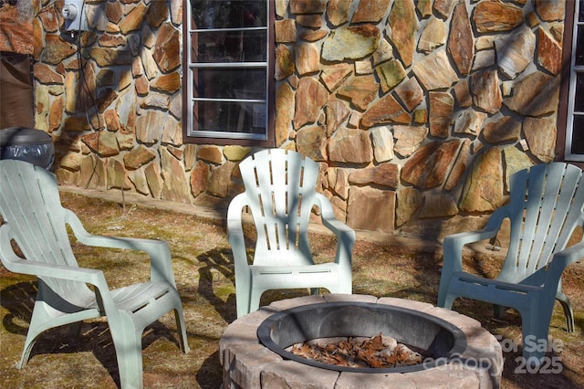 77 Nash Trl, Bryson City, NC 28713 - exterior details with a fire pit