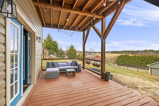 deck with outdoor lounge area