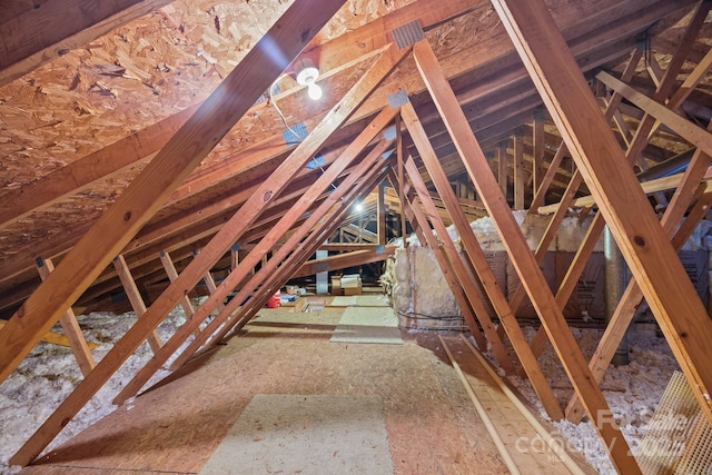 view of attic