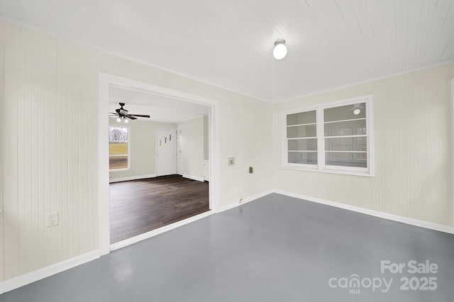 spare room featuring concrete floors