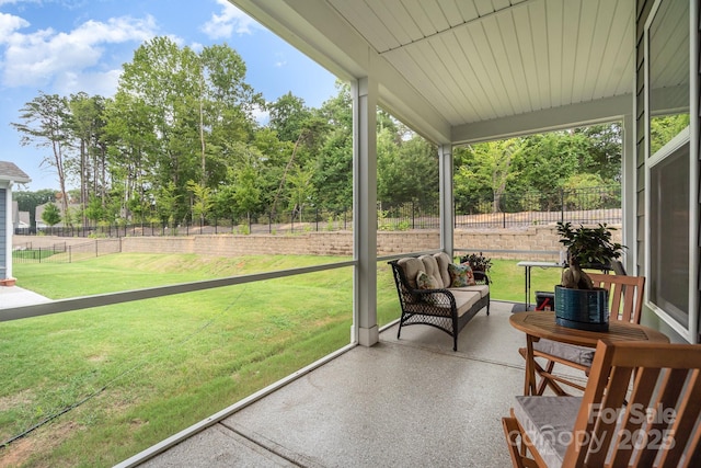 view of sunroom