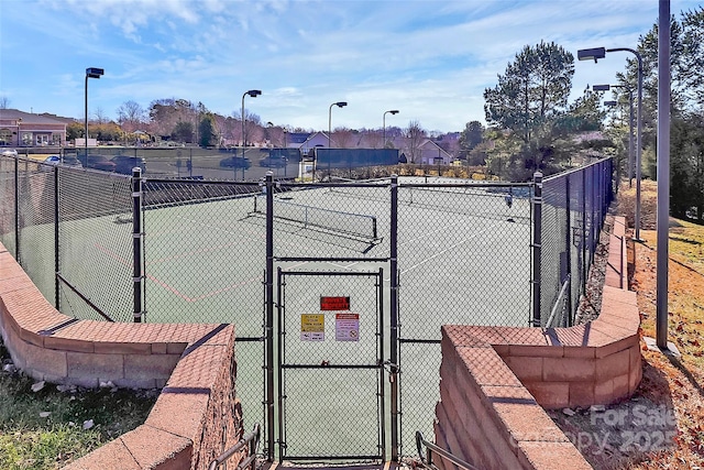 view of sport court