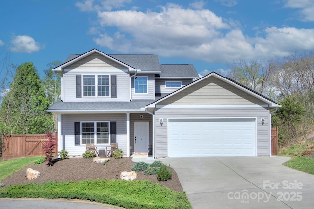 view of front of home featuring a garage