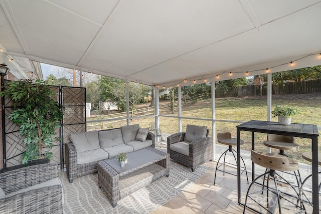 view of sunroom