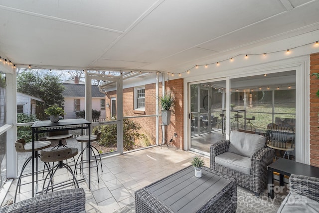 view of sunroom / solarium