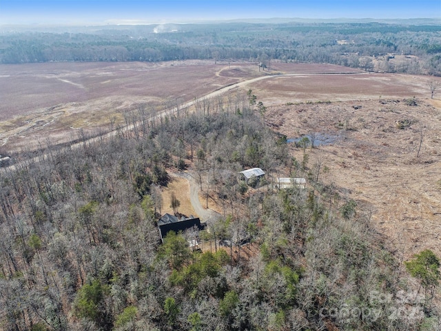 aerial view with a rural view