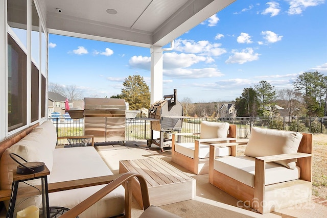 balcony with an outdoor living space