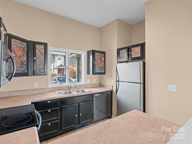 kitchen with sink and stainless steel appliances