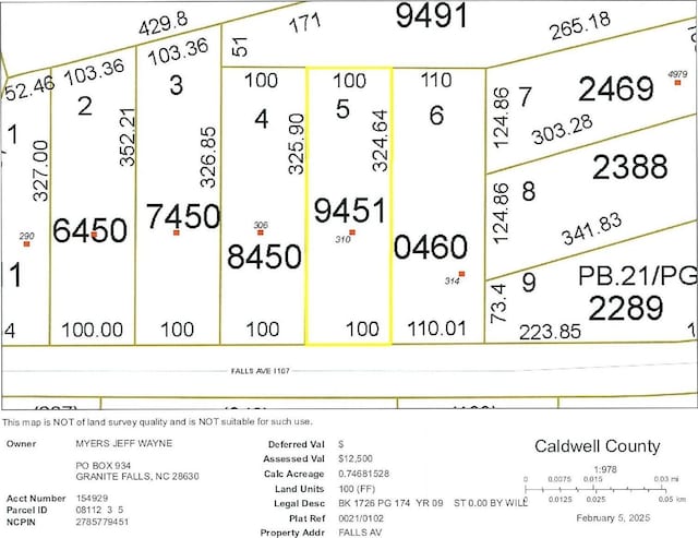 310 Falls Ave, Granite Falls NC, 28630 land for sale