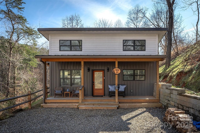 exterior space featuring covered porch