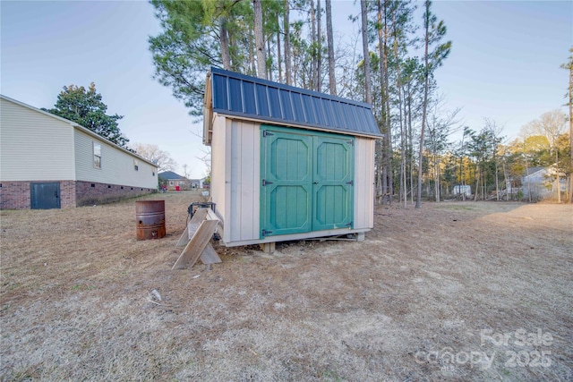 view of outdoor structure