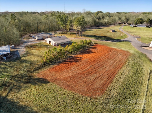 bird's eye view featuring a rural view