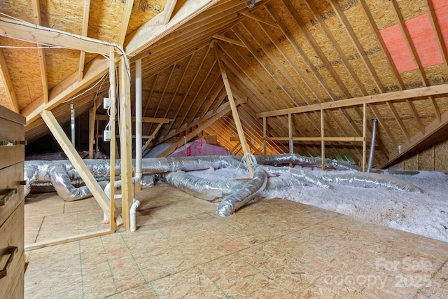 view of attic