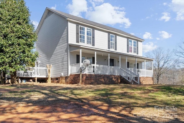 view of front of house with covered porch