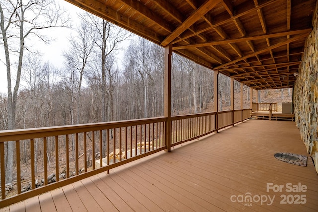 view of wooden terrace