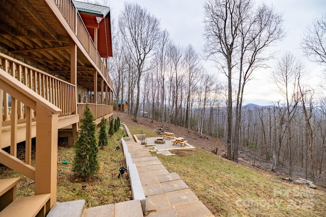 view of yard with a patio