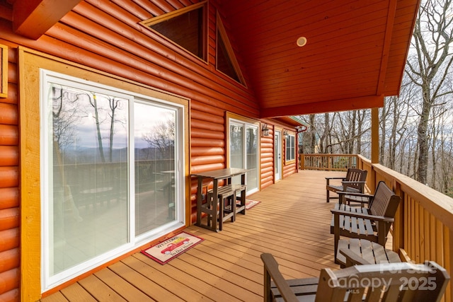 view of wooden terrace