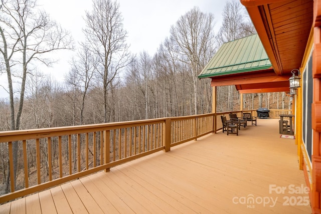 view of wooden terrace