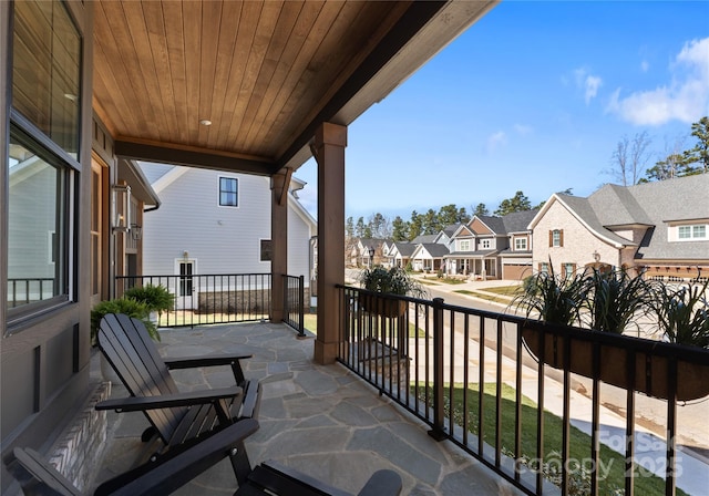 balcony with a residential view