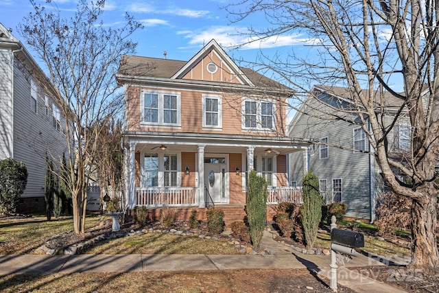 view of front facade with a porch