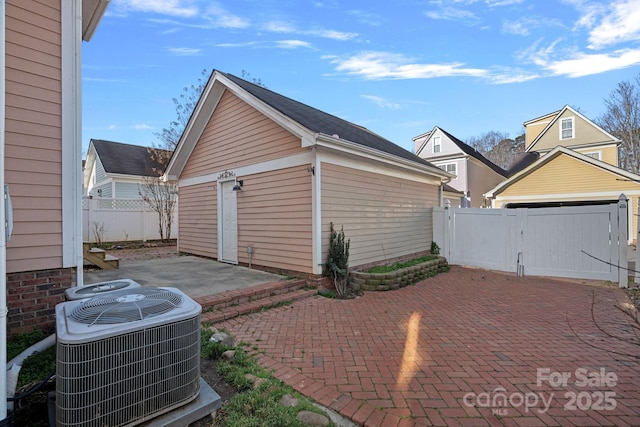 view of patio featuring central AC unit