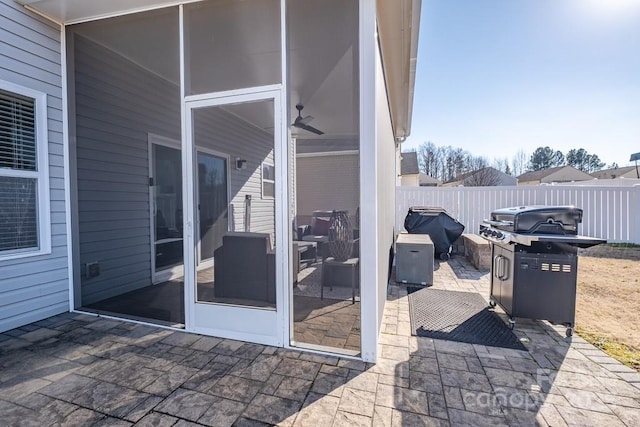 view of patio / terrace with area for grilling