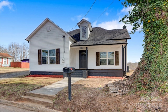 view of bungalow-style home