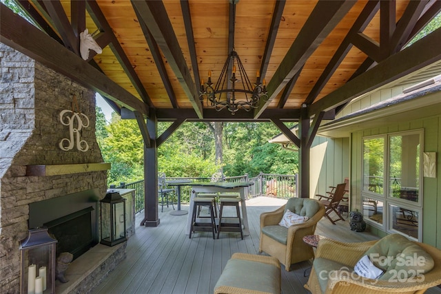 100 Stone Circle Dr, Tryon, NC 28782 - deck with outdoor lounge area and french doors