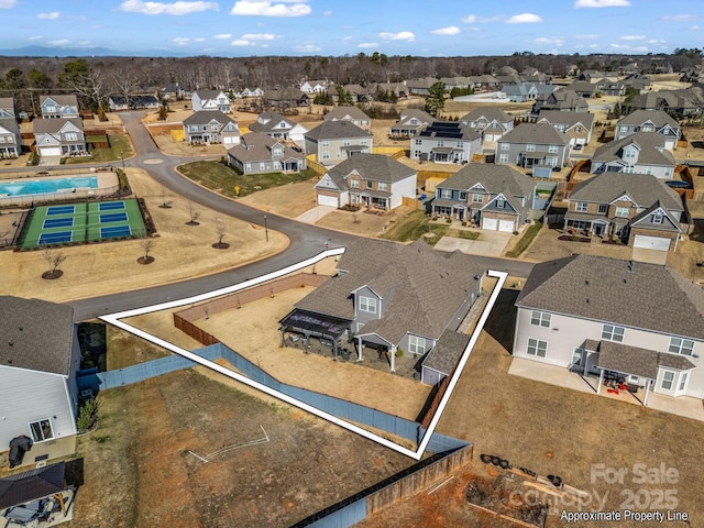 birds eye view of property