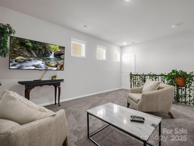 view of carpeted living room