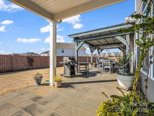 view of patio / terrace with area for grilling